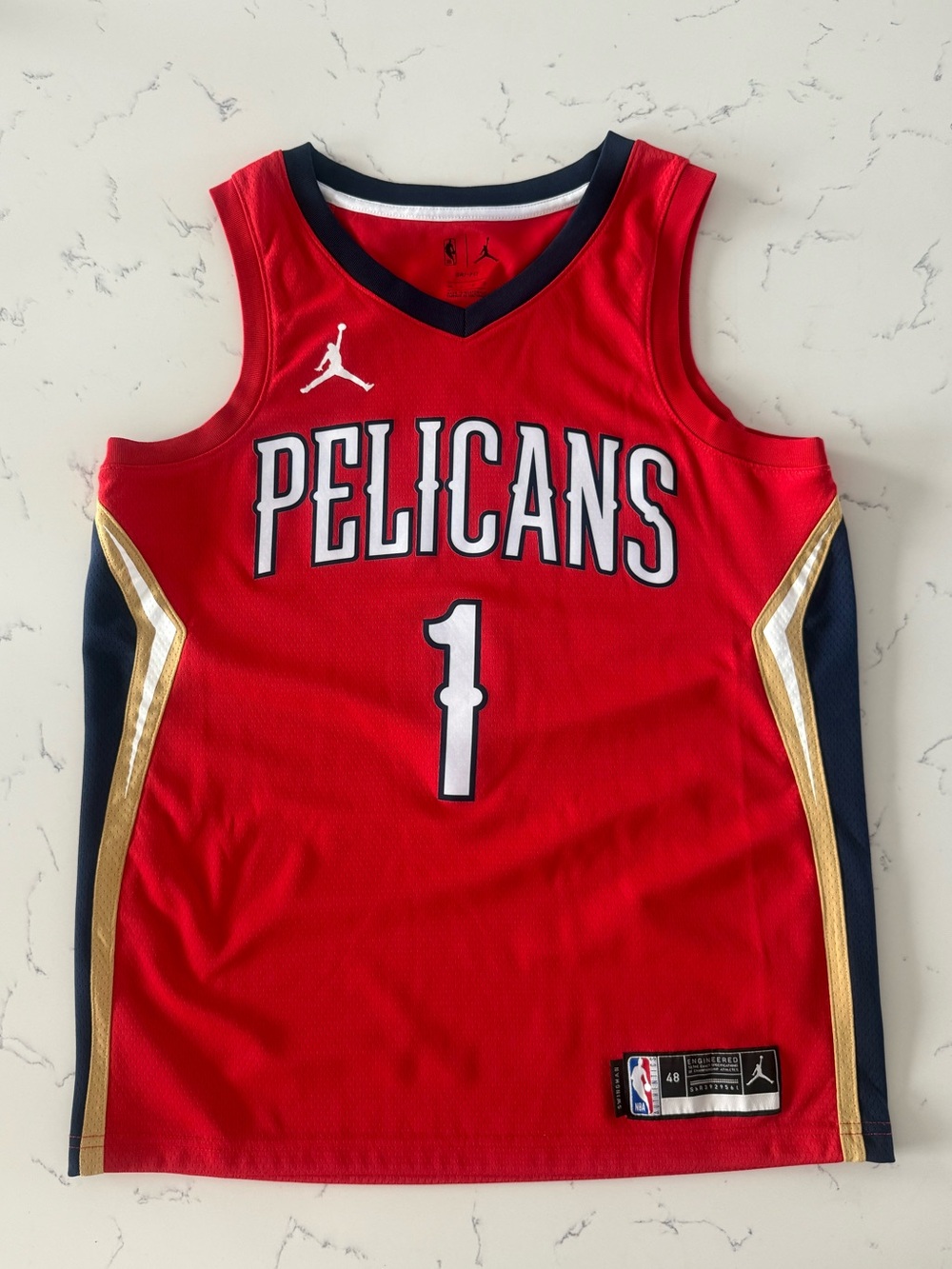 Jordan Zion Williamson basketball NBA jersey New Orleans pelicans men’s Large